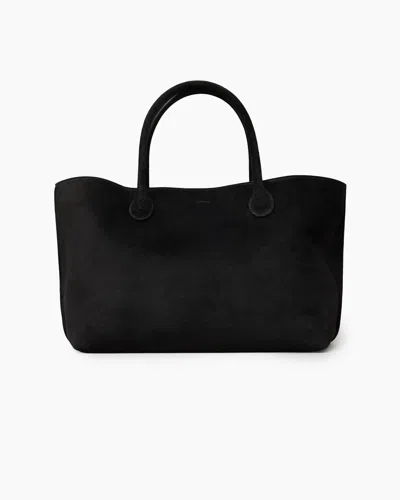 Lie Studio The Grace Tote In Black Suede
