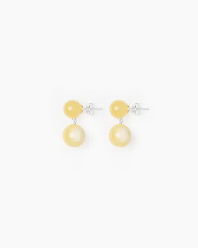 Lie Studio The Hannah Earrings In Beige Topaz