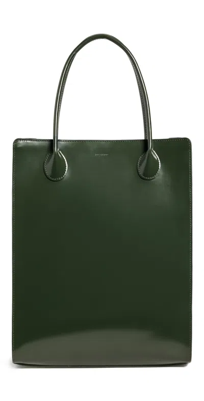 Lie Studio The Jane Handbag Olive Green Patent Leather