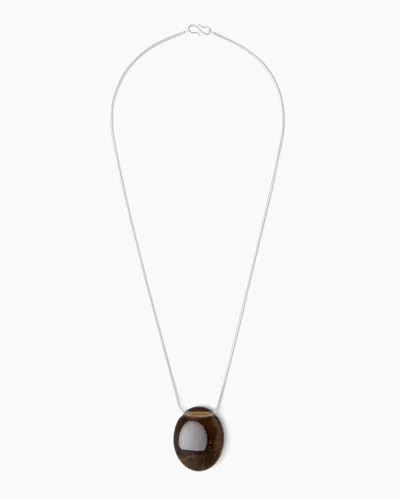 Lie Studio The Julia Necklace In Smoky Quartz