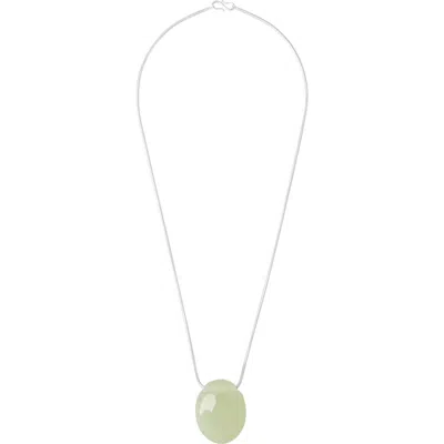 Lie Studio Lié Studio The Julia Pendant Necklace In White