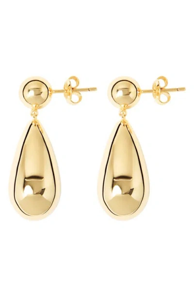 Lie Studio Lié Studio The Lola Drop Earrings In Gold