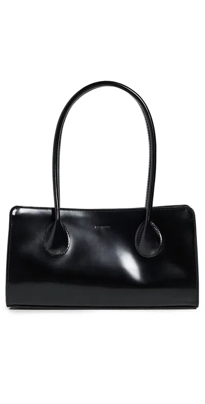 Lie Studio The Lou Handbag Black Patent Leather