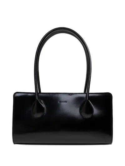 Lie Studio The Lou Patent Leather Bag In Black