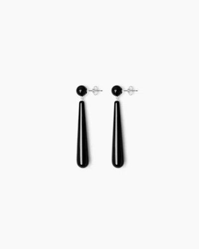 Lie Studio The Louise Earrings In Black Onyx