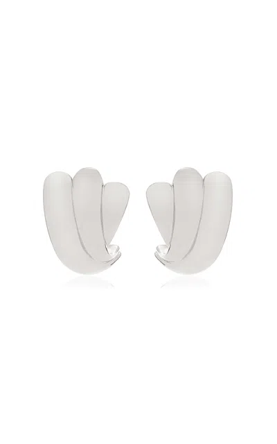 Lie Studio The Magda Sterling Silver Earrings In Silver