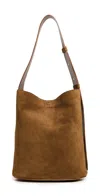 Lie Studio The Norma Tote Maple Brown Suede