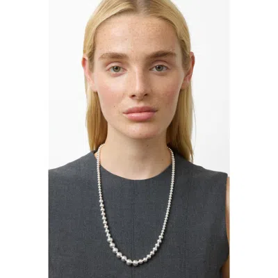 Lie Studio Lié Studio The Olivia Beaded Necklace In Metallic