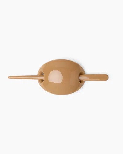 Lie Studio The Poppy Barrette In Honey Brown