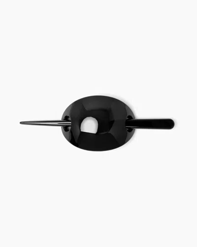 Lie Studio The Poppy Barrette In Solid Black