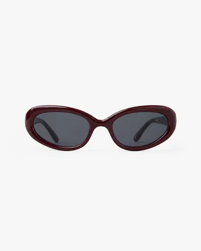 Lie Studio The Robyn Sunglasses In Dark Burgundy