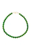 Lie Studio The Rose Agate Sterling Silver Necklace In Green