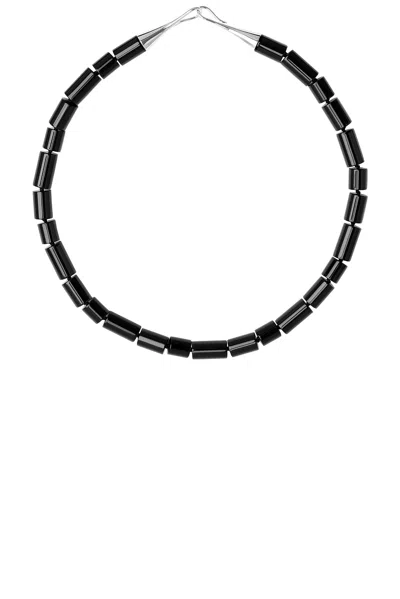 Lie Studio The Sadie Necklace In Black Onyx & Sterling Silver