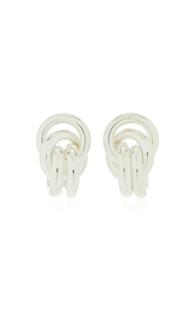 Lie Studio The Vera Sterling Silver Earrings In White