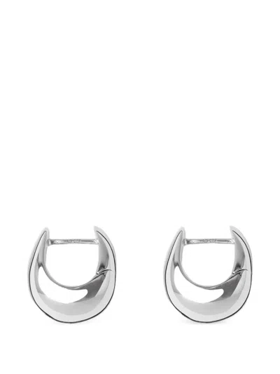 Lie Studio The Violet Hoop Earrings In Silver