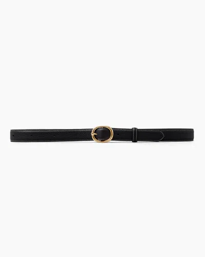 Lie Studio The Wyatt Wide Belt In Black Grosgrain