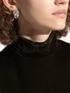 Lie Studio Vera Knot-detail Silver Earrings In Black