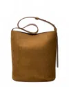 Lie Studio Women's Norma Tote Bag In Maple Brown Suede In Multi