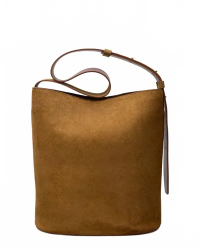 Lie Studio Women's Norma Tote Bag In Maple Brown Suede In Multi