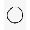 Lie Studio Womens Black Onyx The Mary 925 Sterling-silver And Carnelian Stone Necklace In Black