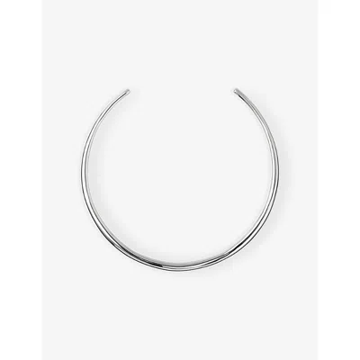 Lie Studio Womens Elisa Sterling Silver-plated Brass Bangle Necklace