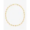 Lie Studio Womens The Monica 8ct Yellow Gold-plated Brass Necklace In Gold