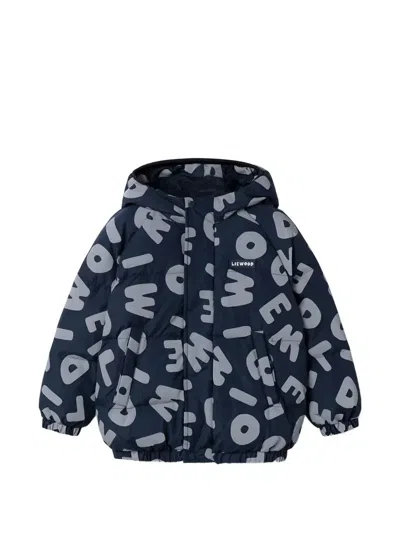 Liewood Kids' Adelina Logo-print Padded Jacket In Blue