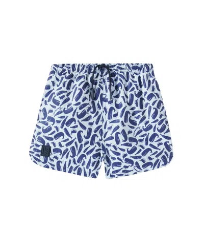Liewood Kids' Aiden Printed Swim Trunks In Blue