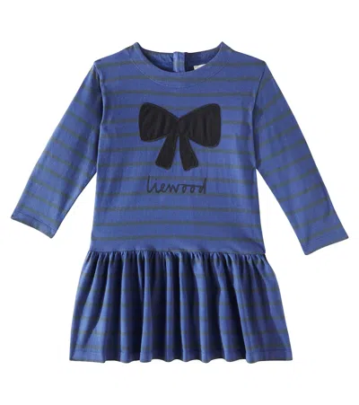 Liewood Kids' Alberte Striped Cotton Dress In Multicoloured