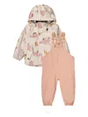 Liewood Animal-print Hooded Jacket Trousers Set In Neutral
