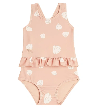 Liewood Baby Amina Printed Swimsuit In Shell / Pale Tuscany