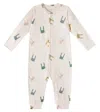 Liewood Baby Birk Printed Cotton-blend Onesie In Beige