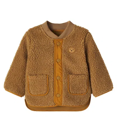 Liewood Baby Lora Teddy Jacket In Brown