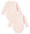 Liewood Baby Set Of 2 Cotton-blend Bodysuits In Pink