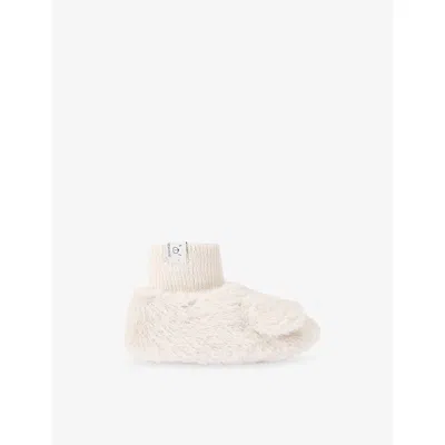 Liewood Bone Kids' Basim Rabbit Faux-fur Slippe In Neutral
