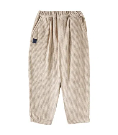 Liewood Kids' Borris Cotton Corduroy Trousers In Mist