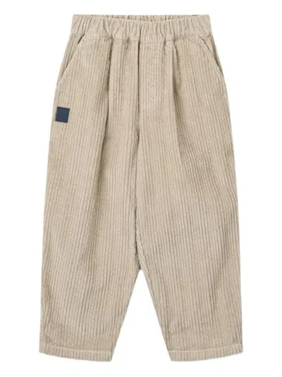 Liewood Borris Pleated Corduroy Trousers In Neutral