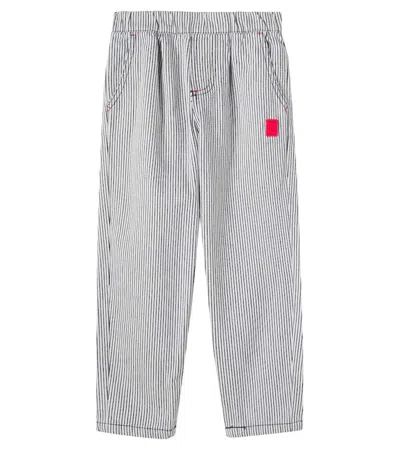 Liewood Kids' Borris Striped Jeans In White