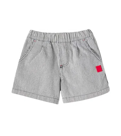 Liewood Kids' Borrisa Striped Denim Shorts In Gray