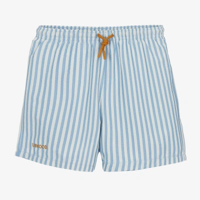 Liewood Babies' Boys Blue Striped Swim Shorts (upf 40+)