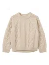 Liewood Cable-knit Crew-neck Sweater In Neutral