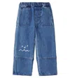 Liewood Cesar Embrodiered Wide-leg Jeans In Blue
