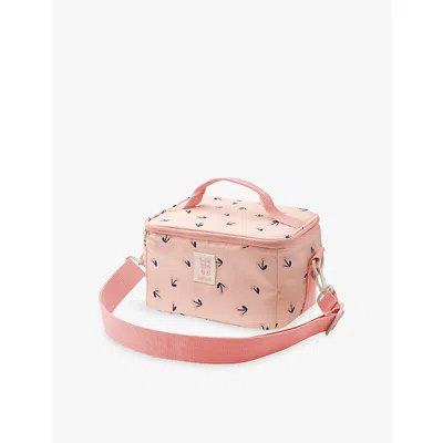 Liewood Babies' Cherry Heart / Rosey Toby Medium Insulated Lunch Bag In Pink