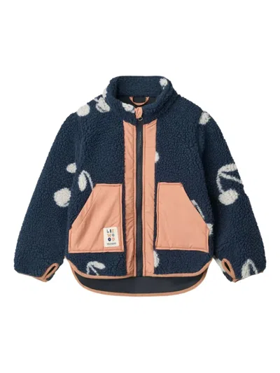 Liewood Kids' Cherry-print Fleece Jacket In Multi
