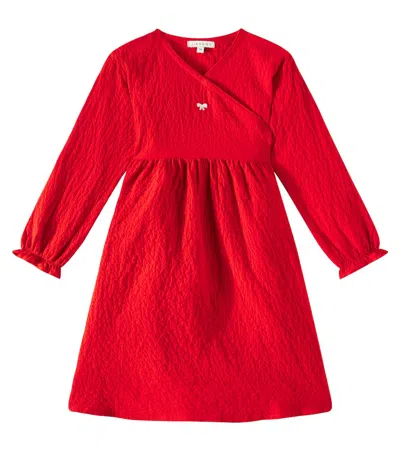 Liewood Kids' Cleo Cotton Wrap Dress In Red