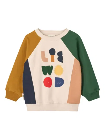 Liewood Kids' Colour-block Graphic Sweatshirt In Brown