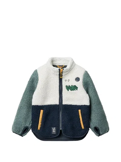 Liewood Kids' Colour-block Sherpa Jacket In White