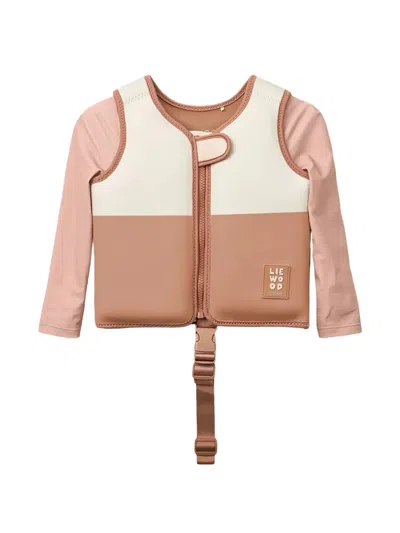 Liewood Kids' Colourblock Zip-up Swimwear Vest In Neutral