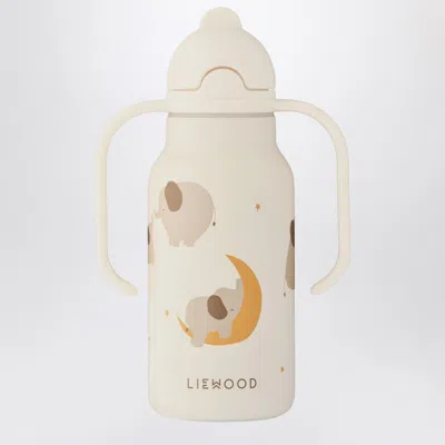 Liewood Cream Stainless Steel Thermal Bottle Elephant In White