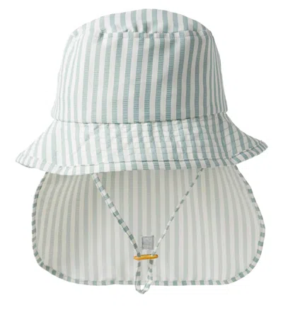 Liewood Kids' Damona Striped Seersucker Bucket Hat In Green